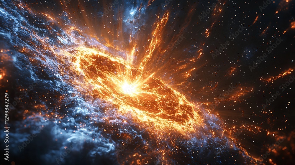 Gamma ray burst source deep in space unleashing one of the universes ...
