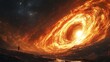 © EpochXstudio - Hyper detailed depiction of a black holes event horizon light bending around its intense gravitational pull
