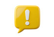 © Googl - Exclamation mark icon 3d illustration background