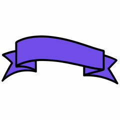 Wall Mural - a banner in a shade of purple, with a classic ribbon shape, ready for text or graphics vector illust