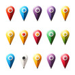 © muhammadnuruzzaman - Colorful Location Pins Map Markers Navigation App Design