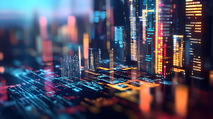 Programmer developer typing script source languages coding symbols icon development project data programming software engineering it technologies computer. 3d rendering. Evolution - City. Illustration
