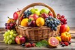 © Man888 - Colorful Mixed Fruit Basket on White Background - Fresh Summer Produce
