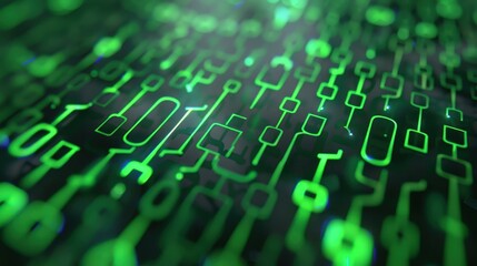 explore the sleek abstract binary coding design, perfect for showcasing matrix themes and security c