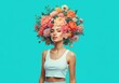 © Rizka - Floral Hair Artistry with Model in Studio