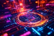 © Chumporn - Futuristic Digital Circuit Glowing in Neon Lights   Abstract Cyberpunk Style Technology Background