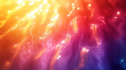 Wall Mural - abstract textured background with waves of light in orange, pink, and purple hues for creative desig