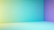 © Niken - A blue and green gradient background with a gradient of color from top to bottom. The left side is a light yellow-green gradient, and the right half is a dark purple-blue gradient