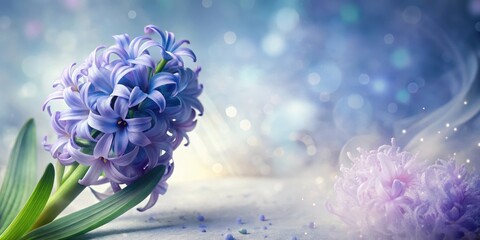 Wall Mural - Serene Springtime Hyacinth Bloom with Delicate Pastel Accents and Soft Bokeh Background