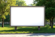 © vinona - Blank billboard displaying advertising potential urban park advertising medium natural environment ground level marketing concept