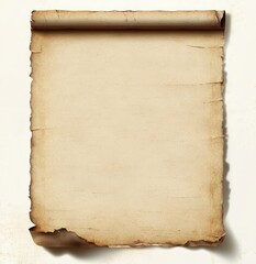 Aufkleber - Aged Parchment Scroll on White Background