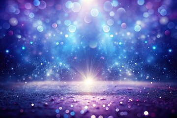 Wall Mural - enchanted glitter landscape a mystical purple and blue sparkle background with glimmering dust and r