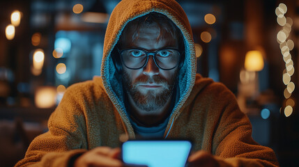 hacker with phone