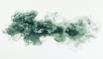 Poster - Abstract Dark Green Smoke Cloud Texture Background