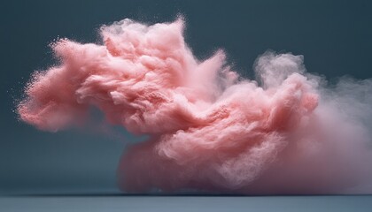 Fototapete - Abstract Pink Powder Explosion Cloud
