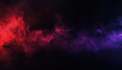 Fototapete - Abstract Red and Purple Powder Explosion on Dark Background