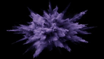 Fototapete - Vibrant Purple Powder Explosion on Black Background