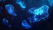 © sudari - Ethereal Blue Jellyfish: A Mystical Underwater Ballet