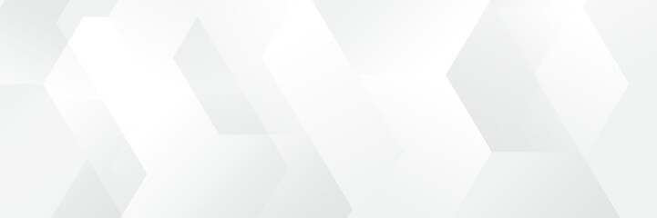 Wall Mural - abstract white geometric banner design background.