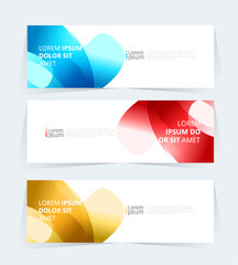 Wall Mural - geometric banner design with vector presentation template.