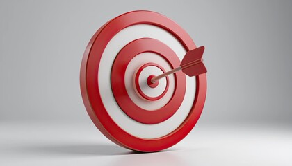 Wall Mural - target practice event studio 3d render minimalist eye-level focused concept