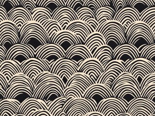  Waves of creativity abstract pattern design on black background digital art modern aesthetics