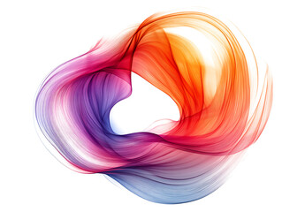 Wall Mural - harmonious patterns swirling in an abstract shape isolated on a white and transparent background, ge