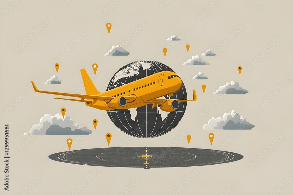 vector art ai Aeroplan helicopter Biman symbol background tourism ...