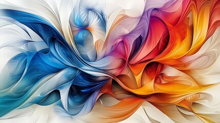 Aufkleber - Vibrant abstract painting of swirling colors art studio digital artwork colorful environment creative viewpoint