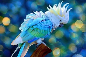 colorful bird perched on a branch showcasing vibrant feathers and unique crest in a natural outdoor 