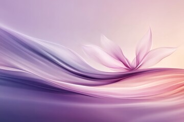 Fototapete - A calming abstract gradient transitions from deep violet at the bottom to lighter purples at the top, creating a soothing, spacious background