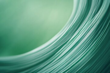 Fototapete - A single wave curls smoothly with soft pastel teal colors, evoking a calming atmosphere. The composition features ample copy space on the right side