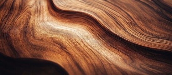 Aufkleber - Natural walnut wood texture close-up showcasing rich brown tones and unique grain patterns ideal for furniture design and home decor elements.