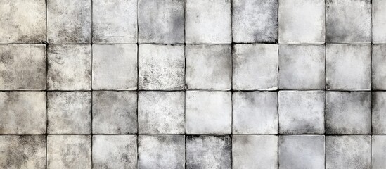 Poster - Textured gray background with interlocking squares creates a subtle watercolor effect showcasing blending and layering techniques in light and dark tones.