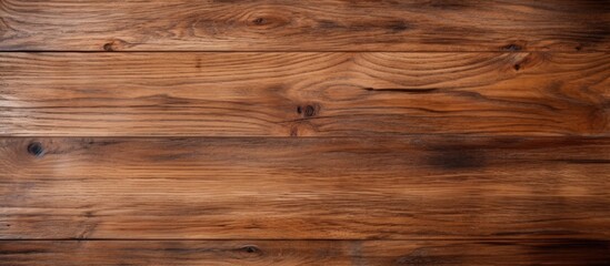 Poster - Rustic dark brown wooden texture with natural grain patterns background, featuring horizontal planks and a warm aesthetic ideal for design projects.