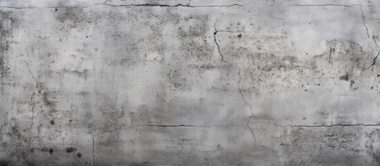 Fototapete - Textured gray concrete wall with subtle cracks and stains creating a robust background ideal for showcasing design concepts and copy space.