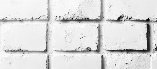 Aufkleber - Textured white cinder block wall with a rough finish showcasing industrial style ideal for architectural and design backgrounds.