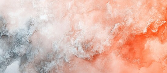 Leinwandbilder - Abstract soft background with blended hues of grey and orange, featuring ethereal smoke-like textures flowing across the image horizontally.