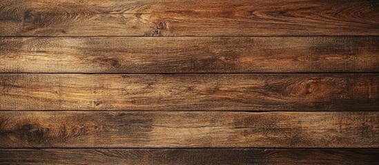 Aufkleber - Rustic weathered wooden planks in dark brown hues arranged horizontally showcasing textured grain and natural imperfections for a warm background.