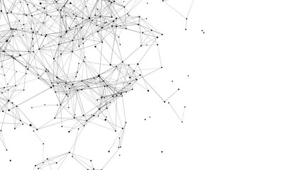line connect network animation on white background. Line technology data connection and business background