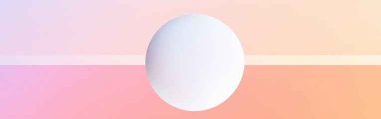 Aufkleber - Soft pastel coral and lavender gradient circle creates a serene and calming atmosphere in a minimalist design