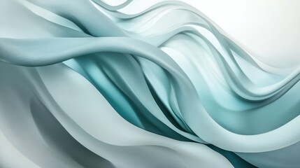 Poster - Delicate flowing fabric with soft pencil strokes creating a tranquil atmosphere in a serene setting