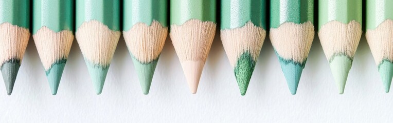 Poster - Soft pastel mint pencil strokes create a soothing gradient ideal for art projects and design inspiration