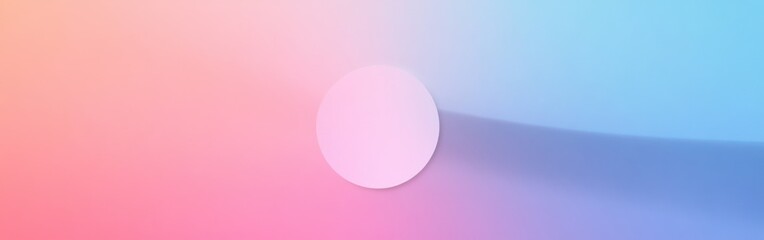 Aufkleber - Circular gradient transitioning smoothly from soft pink to calming blue creating a minimalist backdrop
