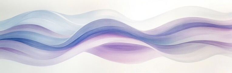 Fototapete - Elegant pastel waves created with pencil strokes convey a serene and flowing atmosphere in a contemporary design