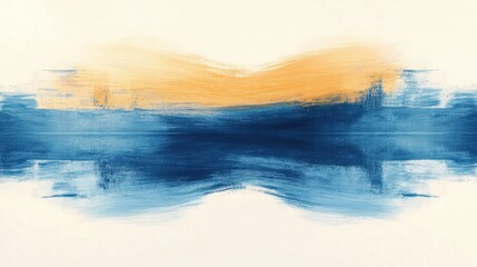 Fototapete - Abstract pencil strokes in shades of blue create a soothing visual experience with blending tones and soft textures