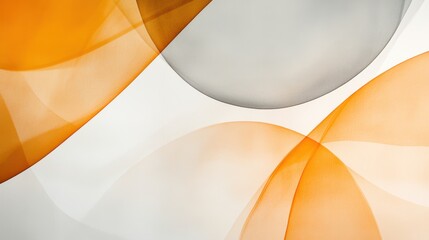 Aufkleber - Muted amber and gray arcs blend together creating a soothing abstract design ideal for modern decor