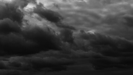 Wall Mural - stormy sky timelapse, dark dramatic clouds, thunderstorm, rain and wind, extreme weather, abstract b