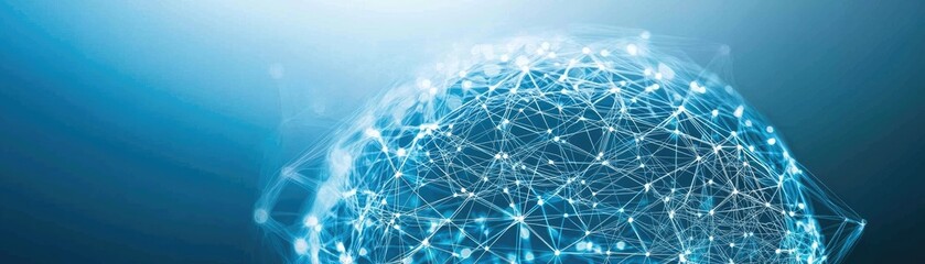 Global network connection, digital data flow, abstract background, technology concept
