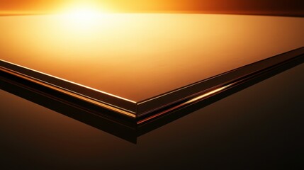 Wall Mural - sleek reflective surface with bright light effects
